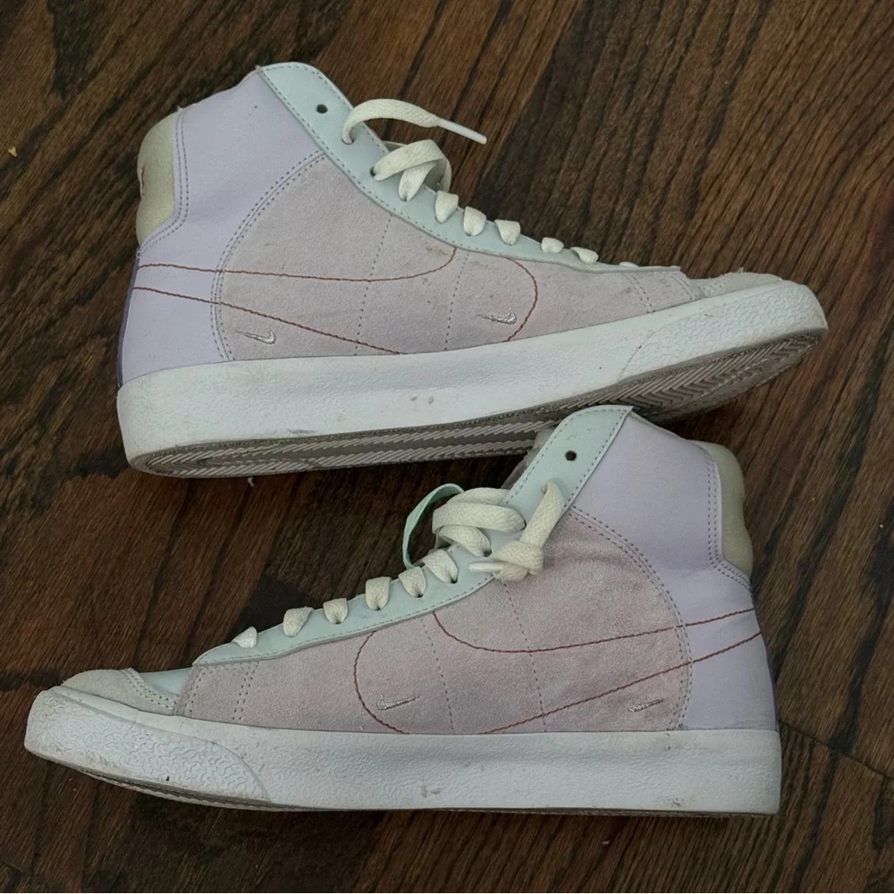 NIKE BLAZER MID 77 GRADE SCHOOL BARELY GRAPE COOPER METALLIC YOUTH - Picture 9 of 10